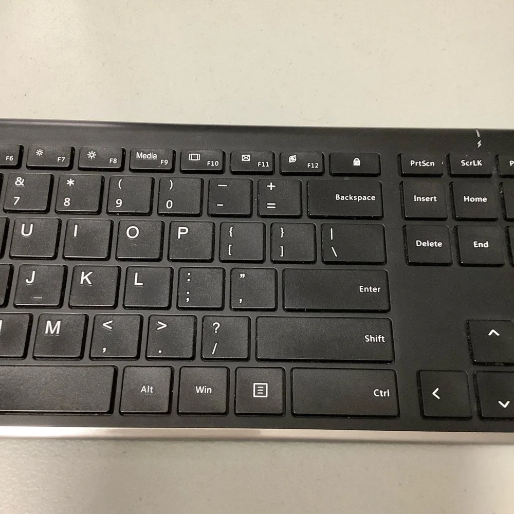 ARTECK HW192 Wireless Keyboard Stainless Steel Slim, Black